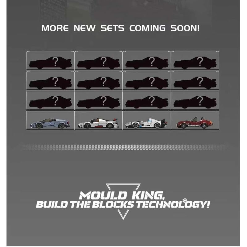 MouldKing 27111 Shelby Cobra Xếp hình lắp ráp ghép mô hình siêu xe rắn hổ mang shelby