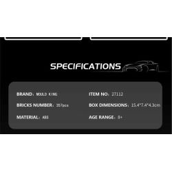 MouldKing 27112 Jesko Xếp hình lắp ráp ghép mô hình Siêu xe Koenigsegg Jesko