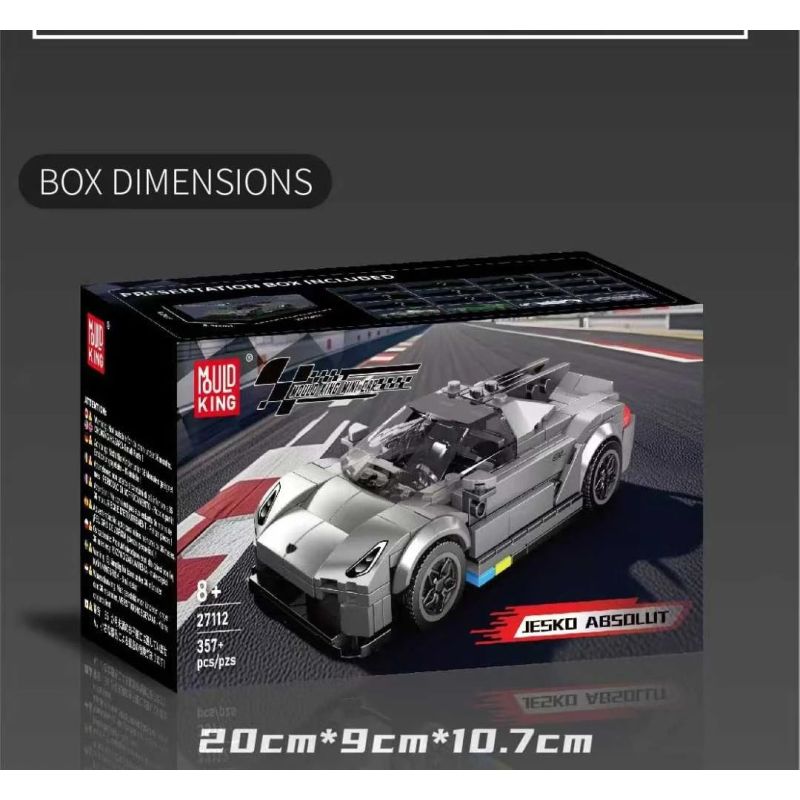 MouldKing 27112 Jesko Xếp hình lắp ráp ghép mô hình Siêu xe Koenigsegg Jesko