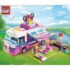 Enlighten 2004 Qman 2004 non  CUỘC DÃ NGOẠI BẰNG XE BUÝT bộ đồ chơi xếp lắp ráp ghép mô hình  CHERRY OUTING TRIP BUS Các Bạn Gái 319 khối