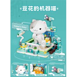 inbrixx 885013 Xếp hình lắp ráp ghép mô hình Một nhóm mèo robot: mèo robot của Douhua