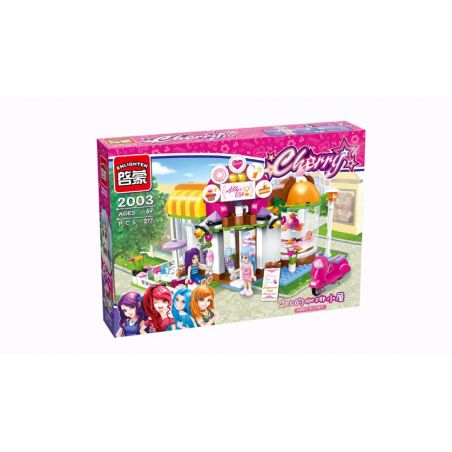 Enlighten 2003 Qman 2003 non  QUÁN CAFE CỦA ABBY bộ đồ chơi xếp lắp ráp ghép mô hình  CHERRY ABBY'S CAFE Các Bạn Gái 277 khối