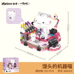 inbrixx 885019 Xếp hình lắp ráp ghép mô hình Nhóm mèo robot: Mèo robot của Bun hấp