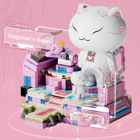inbrixx 885022 Xếp hình lắp ráp ghép mô hình Một nhóm mèo robot: mèo robot của Tangyuan