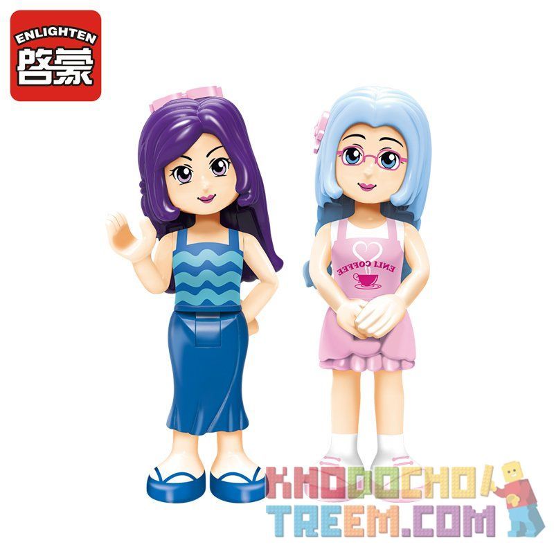 Enlighten 2003 Qman 2003 non  QUÁN CAFE CỦA ABBY bộ đồ chơi xếp lắp ráp ghép mô hình  CHERRY ABBY'S CAFE Các Bạn Gái 277 khối