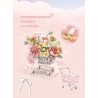 LOZ 4124 Xếp hình lắp ráp ghép mô hình Xe Đẩy Hoa Quà Tặng Màu Hồng Lãng Mạn