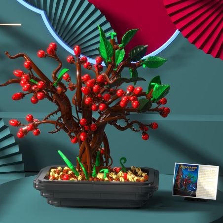 BaKa Technology 33822 Xếp hình lắp ráp ghép mô hình Chậu cây ngọc rồng lửa