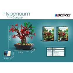 BaKa Technology 33822 Xếp hình lắp ráp ghép mô hình Chậu cây ngọc rồng lửa