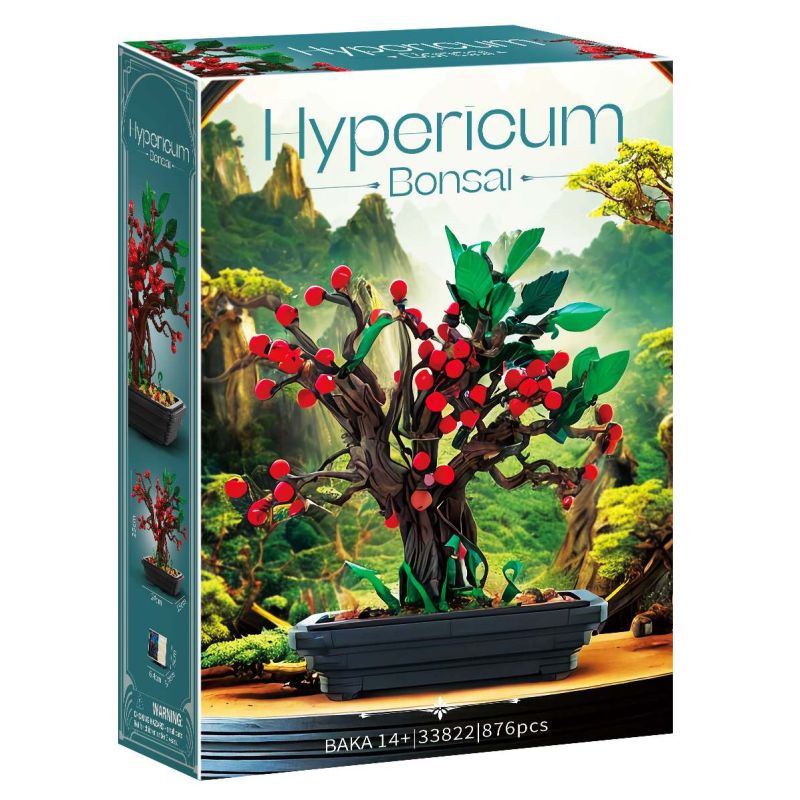 BaKa Technology 33822 Xếp hình lắp ráp ghép mô hình Chậu cây ngọc rồng lửa