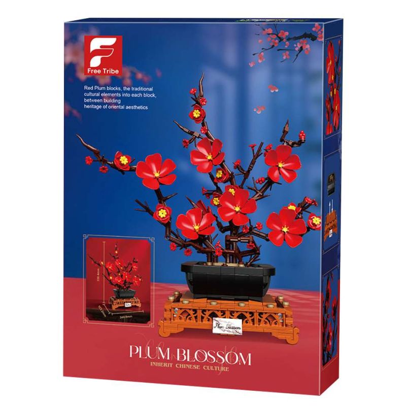 Free Tribe 11004 Plum Blossom Xếp hình lắp ráp ghép mô hình quả mận