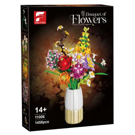 Free Tribe 11006 Bouquet of Flowers Xếp hình lắp ráp ghép mô hình hoàng hôn mùa hè