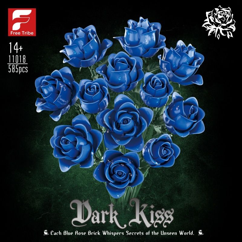 Free Tribe 11018 Dark Kiss Xếp hình lắp ráp ghép mô hình Hoa hồng