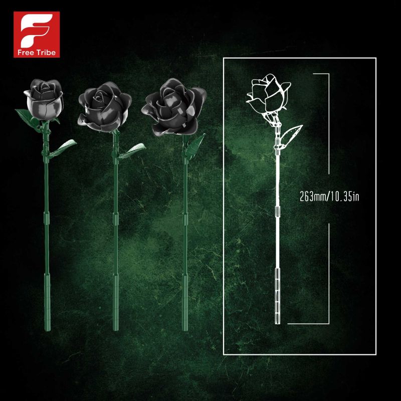 Free Tribe 11019 Dark Kiss Xếp hình lắp ráp ghép mô hình Hoa hồng