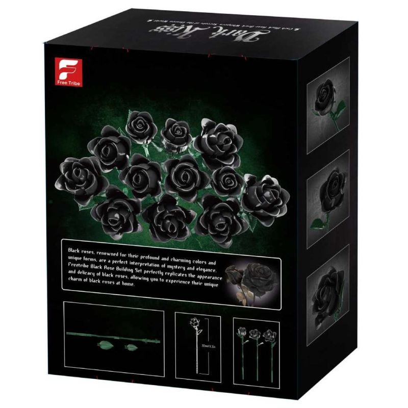 Free Tribe 11019 Dark Kiss Xếp hình lắp ráp ghép mô hình Hoa hồng