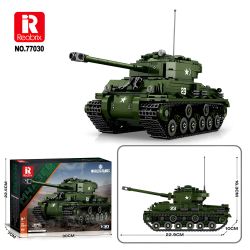 Reobrix 77030 Xếp hình lắp ráp ghép mô hình Thế giới xe tăng: Xe tăng M4A3E8 Sherman 1:30