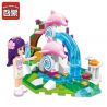 Enlighten 2002 Qman 2002 non  ĐÀI PHUN NƯỚC CÁ HEO bộ đồ chơi xếp lắp ráp ghép mô hình  CHERRY DOLPHN TREVI FOUNTAIN Các Bạn Gái 109 khối