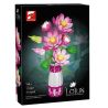 Free Tribe 11007 Lotus Xếp hình lắp ráp ghép mô hình hoa sen