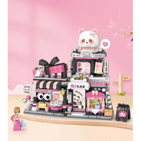 LOZ 1378 Xếp hình lắp ráp ghép mô hình Cửa hàng quà tặng Xinyi