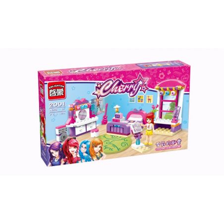 Enlighten 2001 Qman 2001 non  PHÒNG NGỦ CỦA CHERRY bộ đồ chơi xếp lắp ráp ghép mô hình  CHERRY CHERRY'S BEDROOM Các Bạn Gái 124 khối