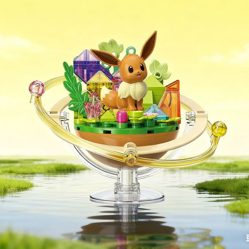 Keeppley K20266 Eevee Xếp hình lắp ráp ghép mô hình Hành tinh của gia đình Pokémon Eevee: Eevee