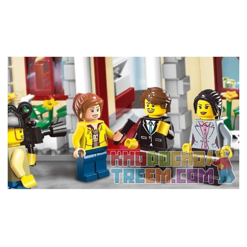 Enlighten 1130 Qman 1130 non  TÒA THỊ CHÍNH bộ đồ chơi xếp lắp ráp ghép mô hình City Thành Phố 742 khối