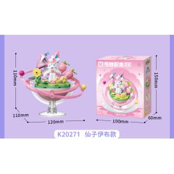 Keeppley K20266 Eevee Xếp hình lắp ráp ghép mô hình Hành tinh của gia đình Pokémon Eevee: Eevee