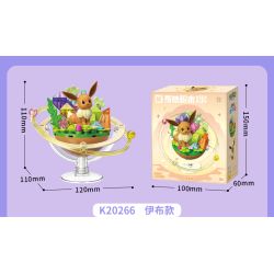 Keeppley K20267 Eevee Xếp hình lắp ráp ghép mô hình Hành tinh của gia đình Pokémon Eevee: Fire Eevee