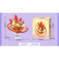 Keeppley K20267 Eevee Xếp hình lắp ráp ghép mô hình Hành tinh của gia đình Pokémon Eevee: Fire Eevee