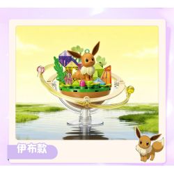 Keeppley K20268 Eevee Xếp hình lắp ráp ghép mô hình Hành tinh của gia đình Pokémon Eevee: Reevee