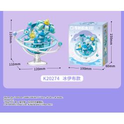 Keeppley K20268 Eevee Xếp hình lắp ráp ghép mô hình Hành tinh của gia đình Pokémon Eevee: Reevee