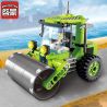 Enlighten 1104 Qman 1104 non  XE LU bộ đồ chơi xếp lắp ráp ghép mô hình City ROAD ROLLER Thành Phố 102 khối
