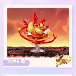 Keeppley K20270 Eevee Xếp hình lắp ráp ghép mô hình Hành tinh của gia đình Pokémon Eevee: Moon Eevee