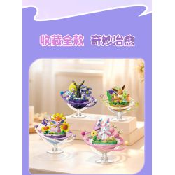 Keeppley K20270 Eevee Xếp hình lắp ráp ghép mô hình Hành tinh của gia đình Pokémon Eevee: Moon Eevee