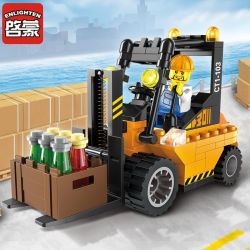 Enlighten 1103 Qman 1103 non  XE NÂNG HÀNG bộ đồ chơi xếp lắp ráp ghép mô hình City FORKLIFT Thành Phố 115 khối Enlighten 1103 Qman 1103 non  XE NÂNG HÀNG bộ đồ chơi xếp lắp ráp ghép mô hình City FORKLIFT Thành Phố 115 khối