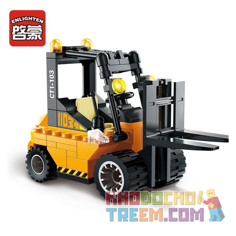 Enlighten 1103 Qman 1103 non  XE NÂNG HÀNG bộ đồ chơi xếp lắp ráp ghép mô hình City FORKLIFT Thành Phố 115 khối Enlighten 1103 Qman 1103 non  XE NÂNG HÀNG bộ đồ chơi xếp lắp ráp ghép mô hình City FORKLIFT Thành Phố 115 khối