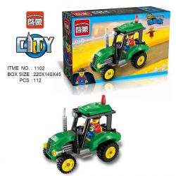 Enlighten 1102 Qman 1102 non  MÁY KÉO bộ đồ chơi xếp lắp ráp ghép mô hình City TRACTOR Thành Phố 112 khối Enlighten 1102 Qman 1102 non  MÁY KÉO bộ đồ chơi xếp lắp ráp ghép mô hình City TRACTOR Thành Phố 112 khối
