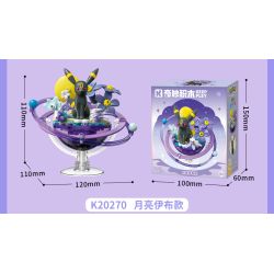 Keeppley K20272 Eevee Xếp hình lắp ráp ghép mô hình Hành tinh của gia đình Pokémon Eevee: Water Eevee