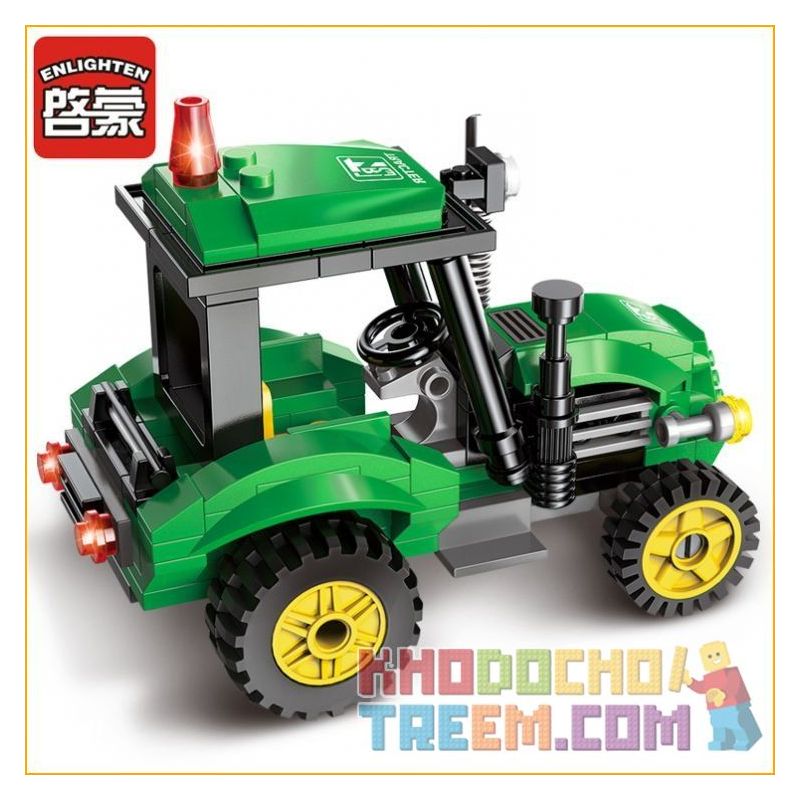 Enlighten 1102 Qman 1102 non  MÁY KÉO bộ đồ chơi xếp lắp ráp ghép mô hình City TRACTOR Thành Phố 112 khối Enlighten 1102 Qman 1102 non  MÁY KÉO bộ đồ chơi xếp lắp ráp ghép mô hình City TRACTOR Thành Phố 112 khối
