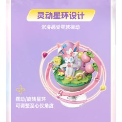 Keeppley K20274 Eevee Xếp hình lắp ráp ghép mô hình Hành tinh của gia đình Pokémon Eevee: Ice Eevee