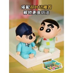Keeppley K20643 Xếp hình lắp ráp ghép mô hình Crayon Shin-chan: Ngày ngủ qua đêm Shin-chan và Kazama