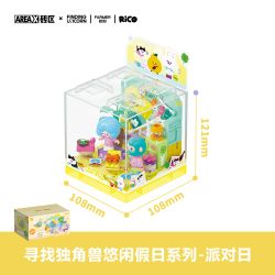 AREA-X AB0212 FARMER BOB Happy Holiday Xếp hình lắp ráp ghép mô hình Tìm kiếm kỳ lân mùa hè nhàn nhã: Ngày hội BOB và RICO