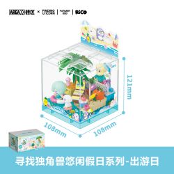 AREA-X AB0214 FARMER BOB Happy Holiday Xếp hình lắp ráp ghép mô hình Tìm kiếm kỳ lân mùa hè nhàn nhã: Ngày du lịch BOB và RICO