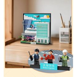 Pantasy 11043 Xếp hình lắp ráp ghép mô hình Bưu thiếp ga tàu điện ngầm Phúc Châu Difenjiang