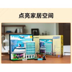 Pantasy 11043 Xếp hình lắp ráp ghép mô hình Bưu thiếp ga tàu điện ngầm Phúc Châu Difenjiang