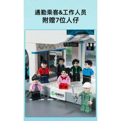 Pantasy 11044 Xếp hình lắp ráp ghép mô hình Tàu điện ngầm Phúc Châu Binhai Express