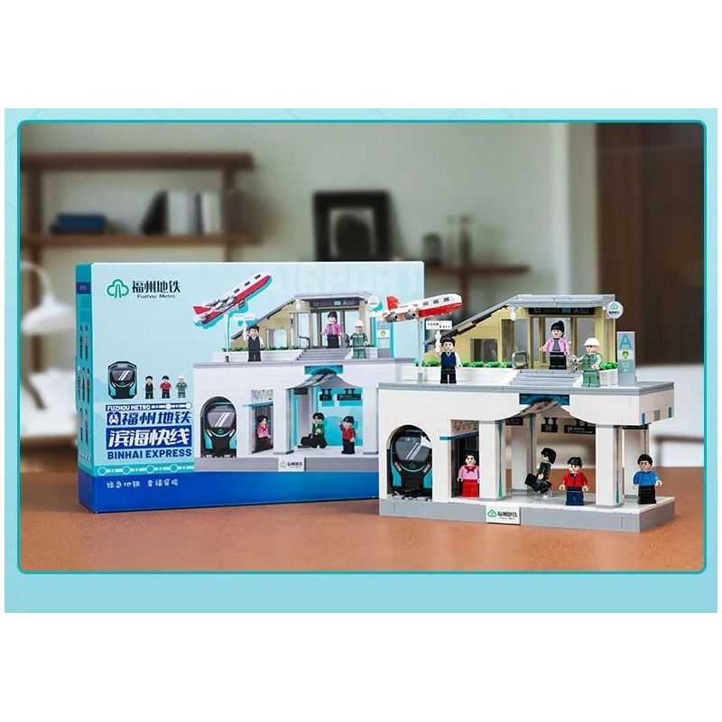 Pantasy 11044 Xếp hình lắp ráp ghép mô hình Tàu điện ngầm Phúc Châu Binhai Express