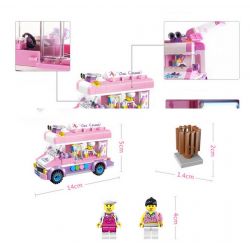 ENLIGHTEN 1112 non  XE BÁN KEM LƯU ĐỘNG bộ đồ chơi xếp lắp ráp ghép mô hình City ICE-CREAM VAN Thành Phố 213 khối