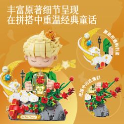 Wekki 518300 Xếp hình lắp ráp ghép mô hình Hoàng tử bé: Hoàng tử bé và bông hồng