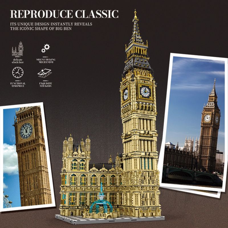 Reobrix 55012 The Clock Tower Xếp hình lắp ráp ghép mô hình tháp big ben elizabeth
