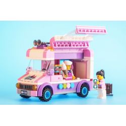 ENLIGHTEN 1112 non  XE BÁN KEM LƯU ĐỘNG bộ đồ chơi xếp lắp ráp ghép mô hình City ICE-CREAM VAN Thành Phố 213 khối